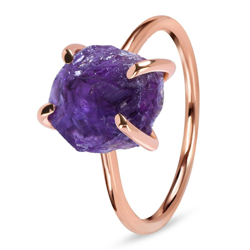 Amethyst Raw Crystal Ring AMT-RR-350.