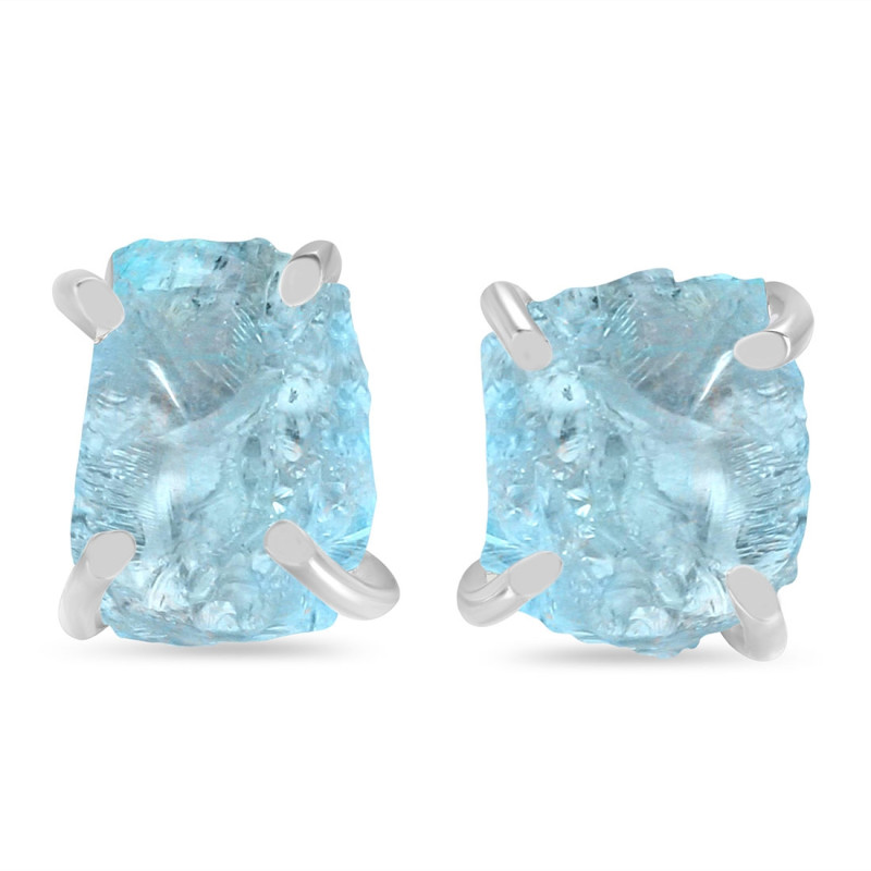 Aquamarine Raw Crystal Stud Earring AQM-RE-350.
