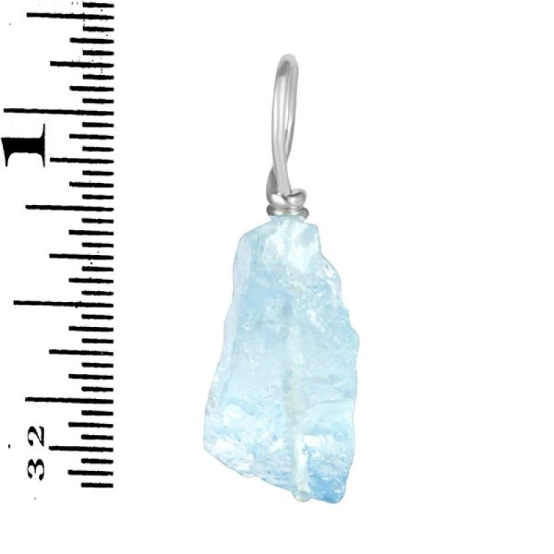 Aquamarine Raw Crystal Drill Pendant AQM-RCYP-7