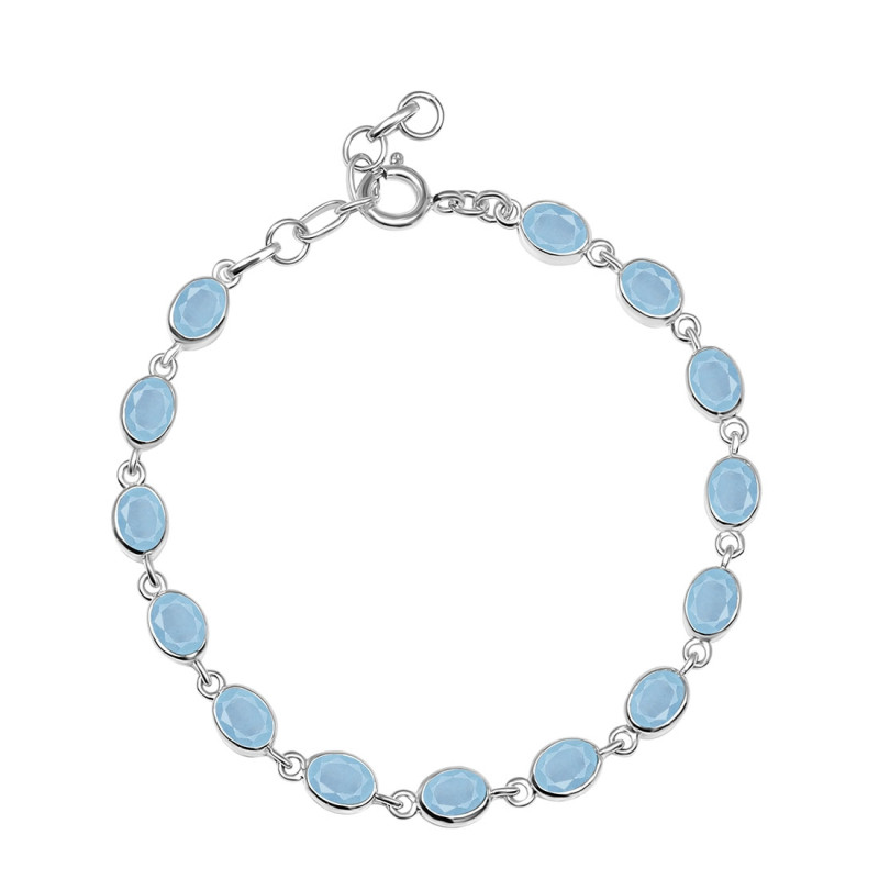 Aquamarine Bracelet AQM-RDB-113-CUT.