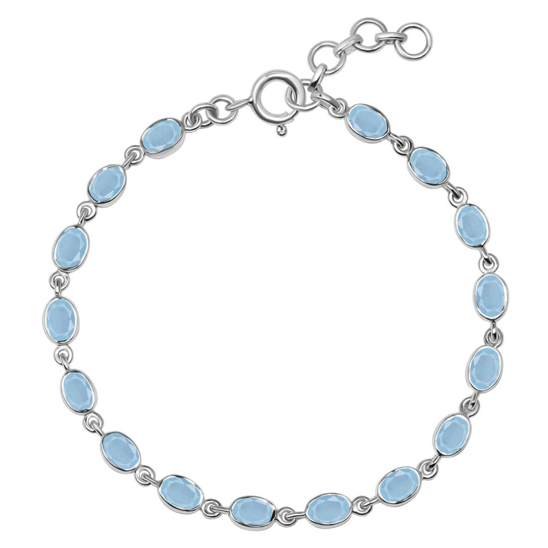 Aquamarine Bracelet AQM-RDB-117-CUT.