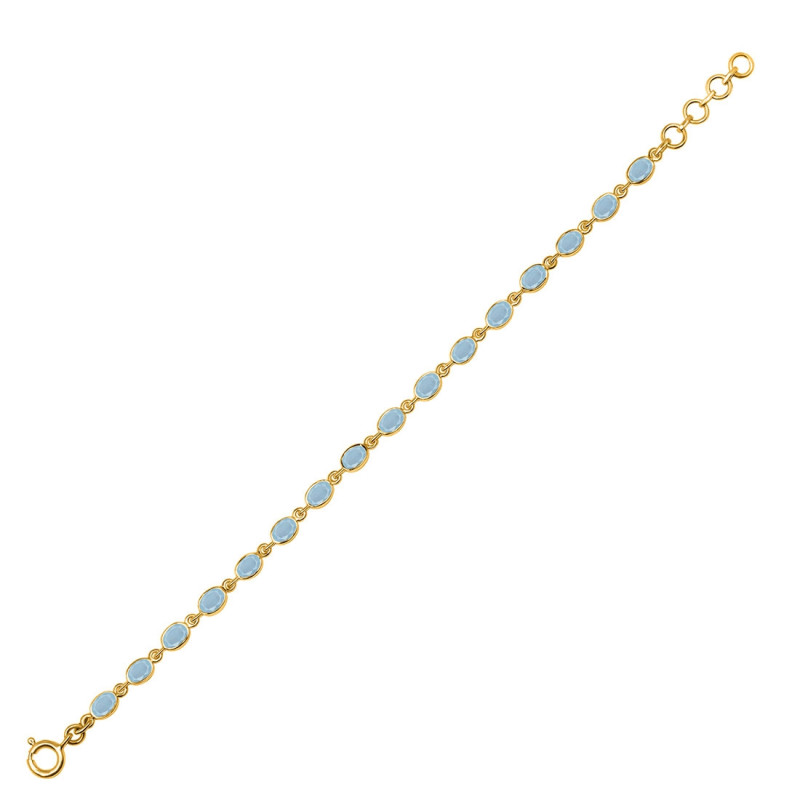 Aquamarine Bracelet AQM-RDB-117-CUT.