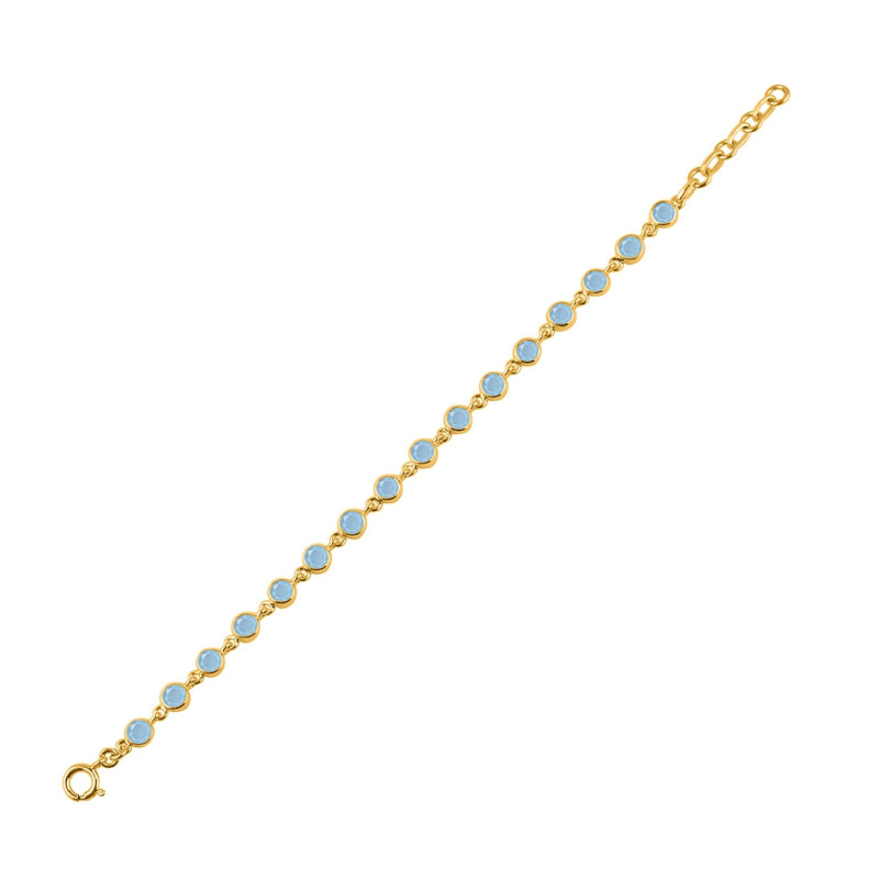 Aquamarine Bracelet AQM-RDB-118-CUT.