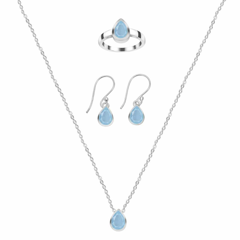  Aquamarine Jewelry Set
