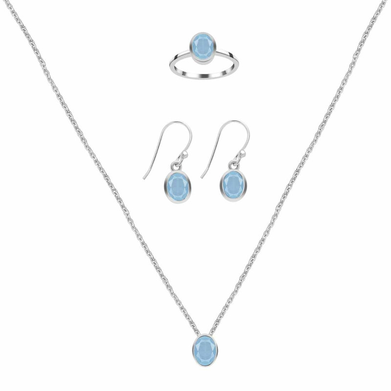 Aquamarine Jewelry Set