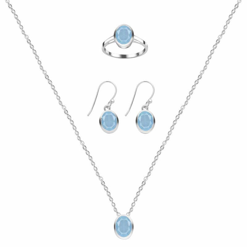 Aquamarine Jewelry Set