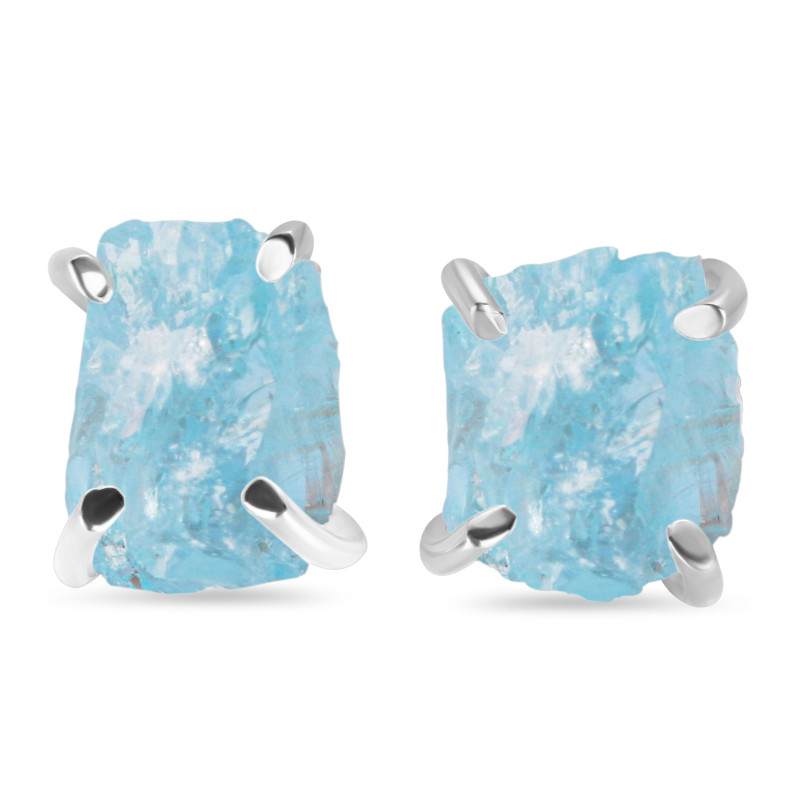 Aquamarine Raw Crystal Stud Earring AQM-RE-200.
