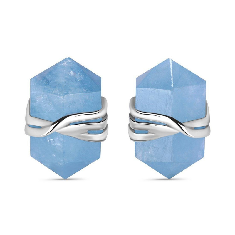 Aquamarine Pencil Stud Earring AQM-RE-67.