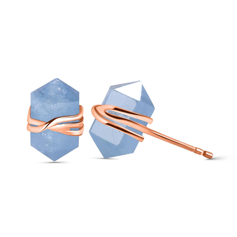 Aquamarine Pencil Stud Earring AQM-RE-67.