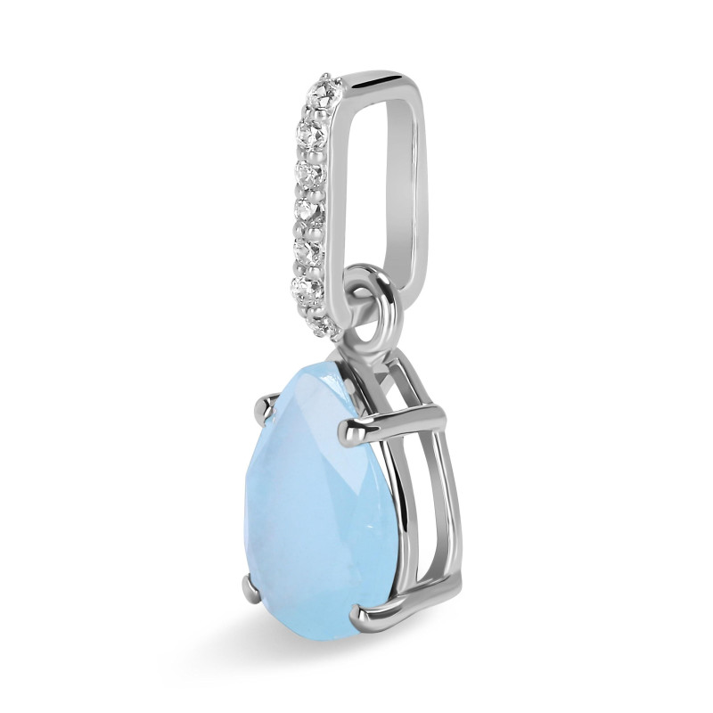 Aquamarine & White Topaz Pendant