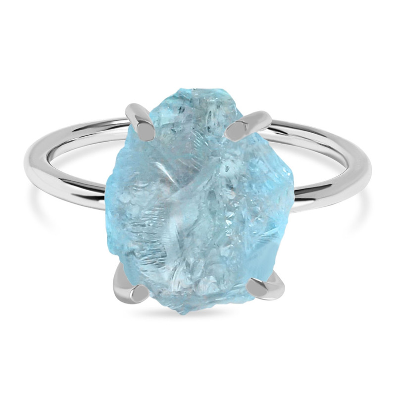 Aquamarine Raw Crystal Ring AQM-RR-347.