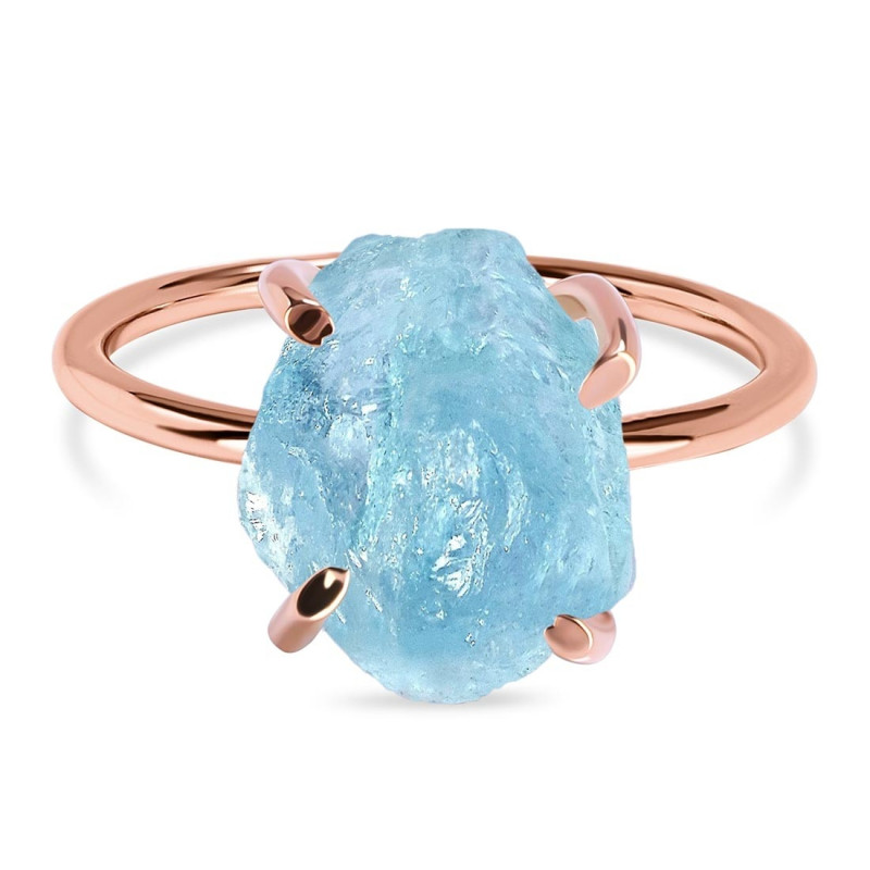 Aquamarine Raw Crystal Ring AQM-RR-350.