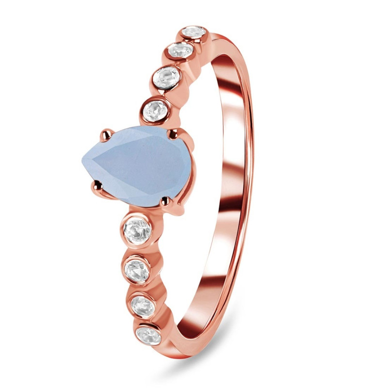 Aquamarine & White Topaz Ring AQM-RR-419D.