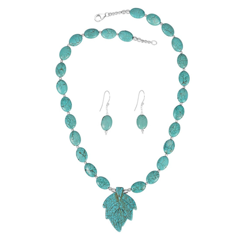 Turquoise Beaded  Jewelry Set BDD-12-1643