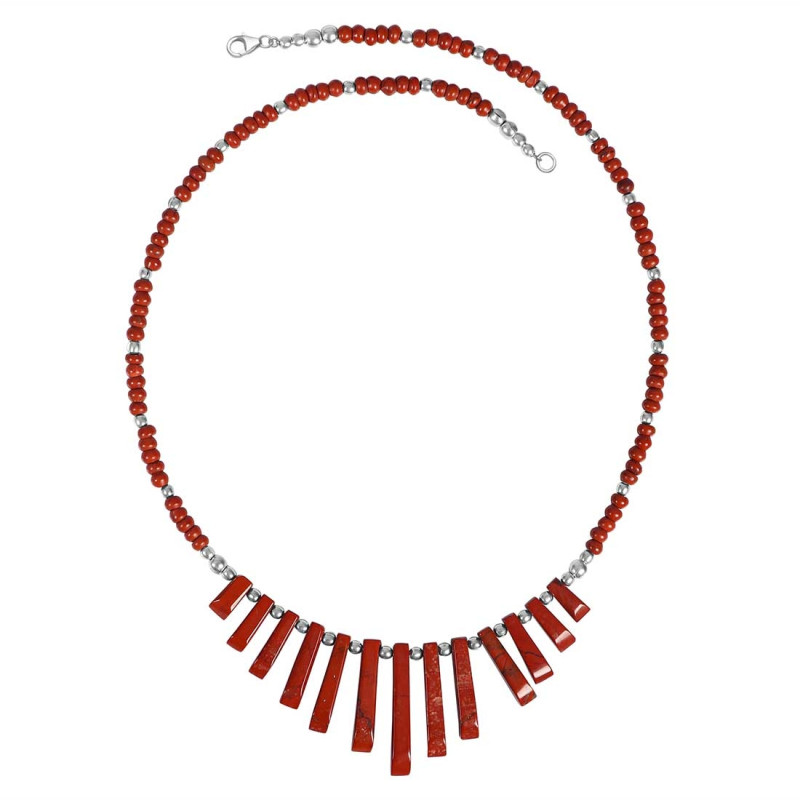 Red Jasper Beaded Necklace BDD-12-1669