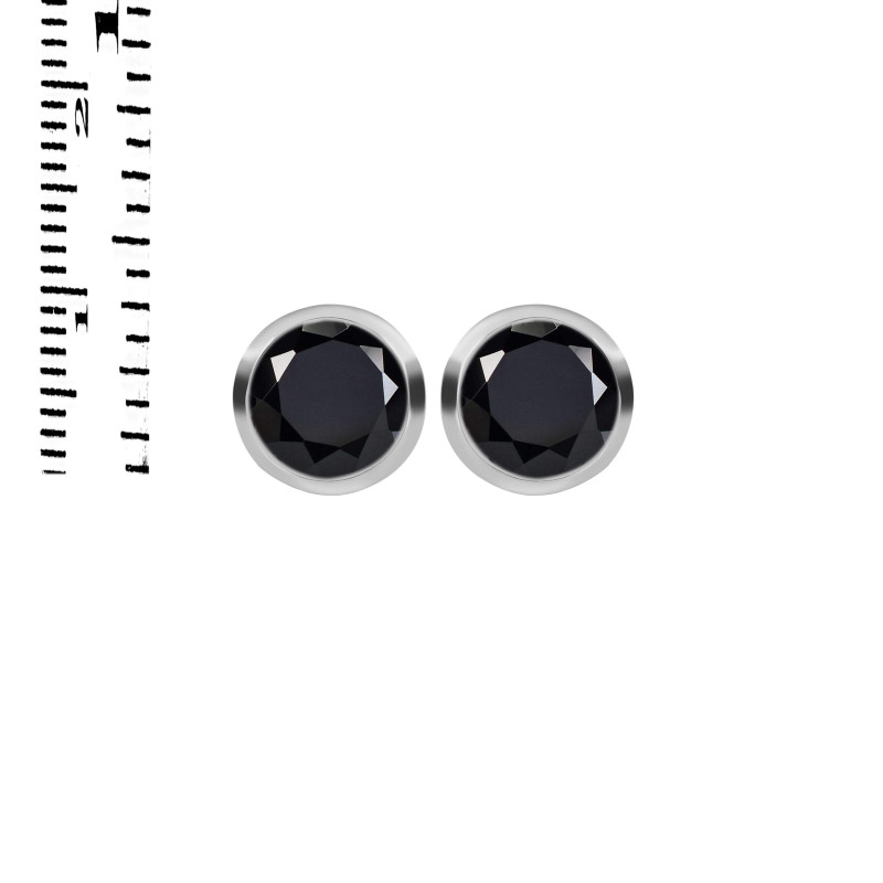 Black Tourmaline Stud Earring BLS-RDE-1425.