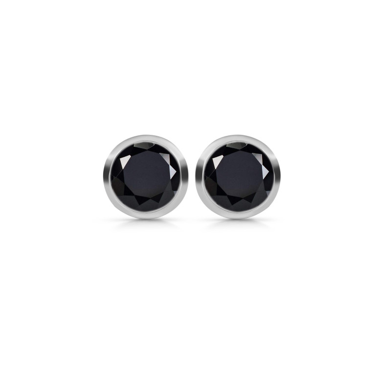 Black Tourmaline Stud Earring BLS-RDE-1375.