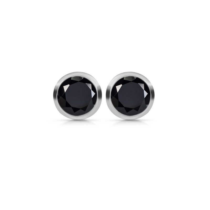 Black Tourmaline Stud Earring BLS-RDE-1426.