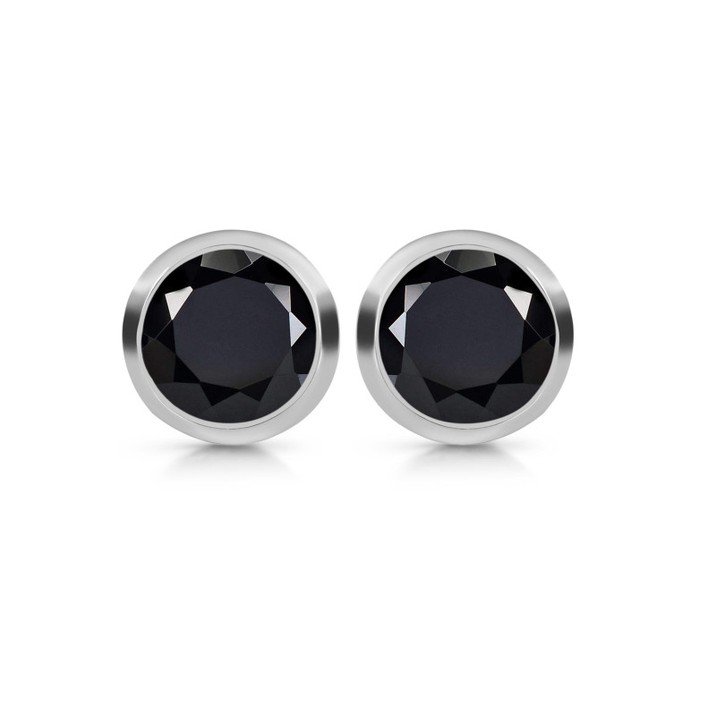 Black Tourmaline Stud Earring BLS-RDE-1434.