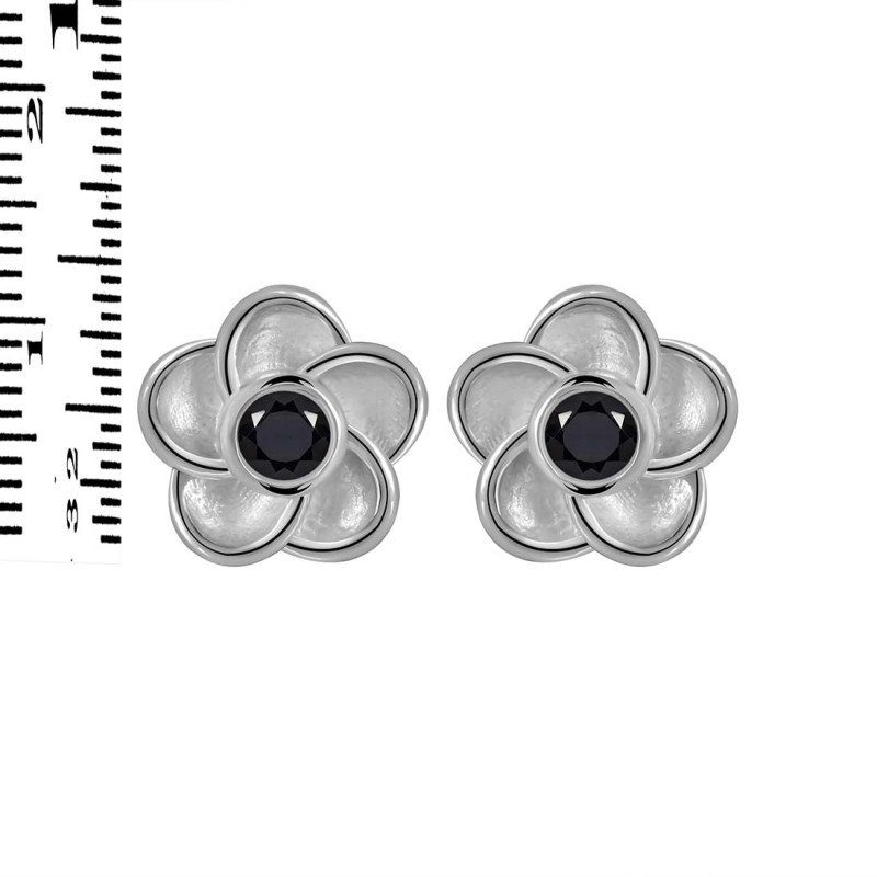 Black Tourmaline Stud Earring BLS-RDE-584.