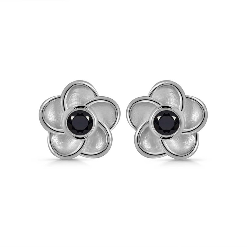Black Tourmaline Stud Earring BLS-RDE-584.