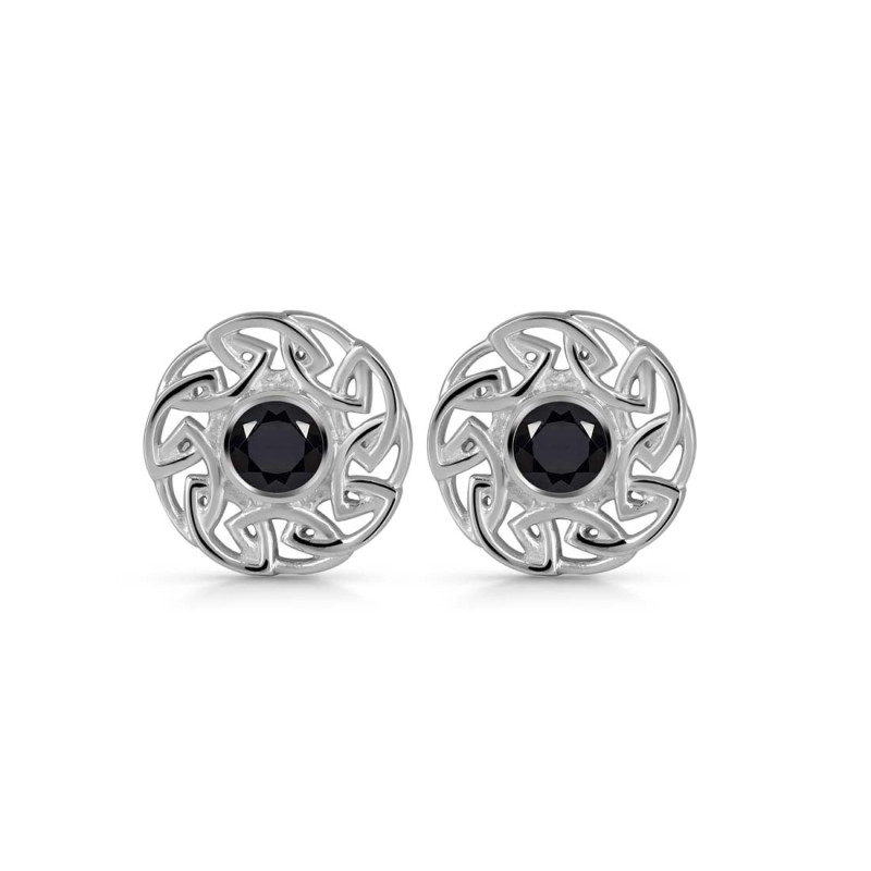 Black Tourmaline Stud Earring BLS-RDE-607.