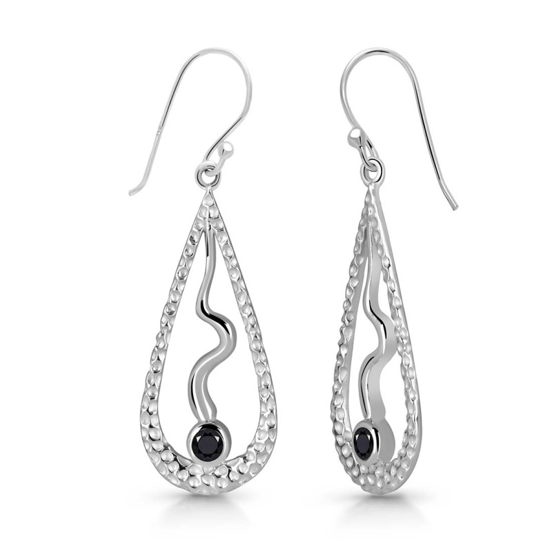 Black Tourmaline Earring