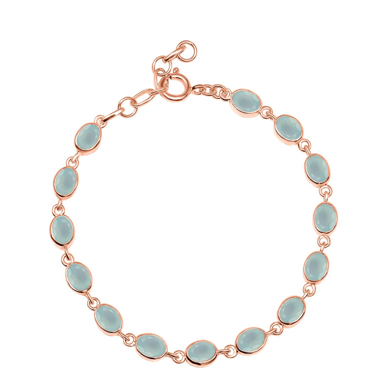 Blue Chalcedony Bracelet BLX-RDB-113-CUT.