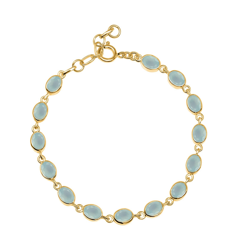 Blue Chalcedony Bracelet BLX-RDB-113-CUT.