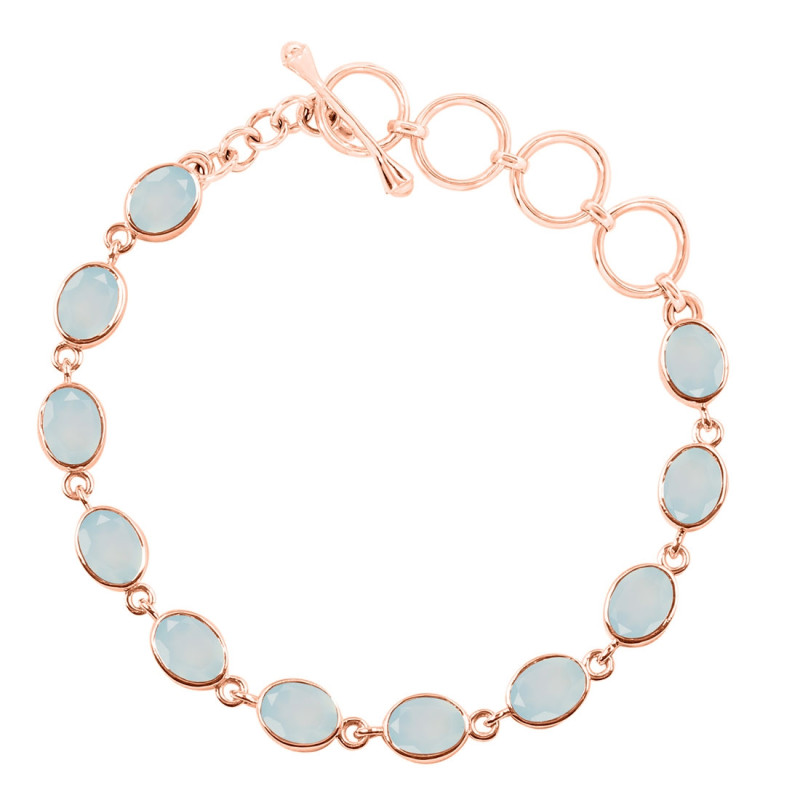Blue Chalcedony Bracelet BLX-RDB-114-CUT.