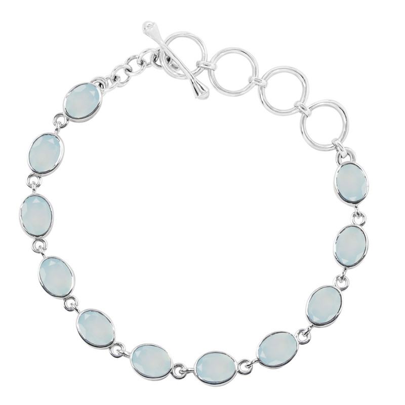 Blue Chalcedony Bracelet BLX-RDB-114-CUT.