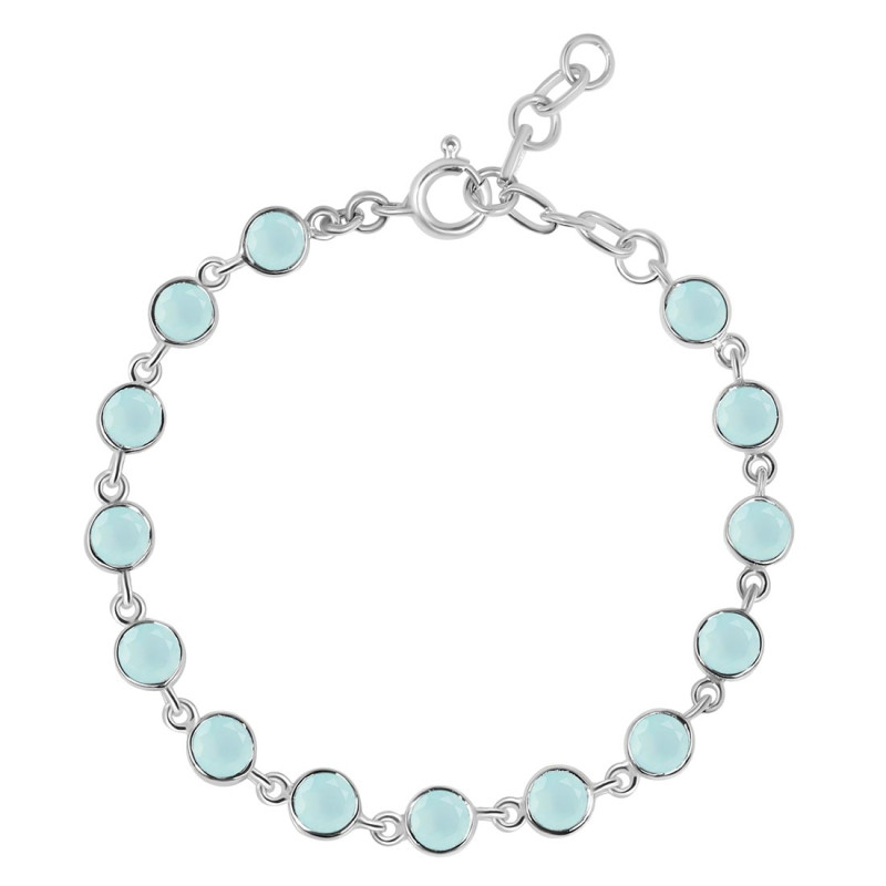 Blue Chalcedony Bracelet BLX-RDB-115-CUT.