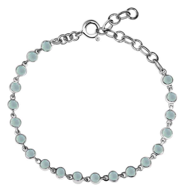 Blue Chalcedony Bracelet BLX-RDB-116-CUT.