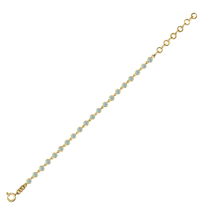 Blue Chalcedony Bracelet BLX-RDB-116-CUT.