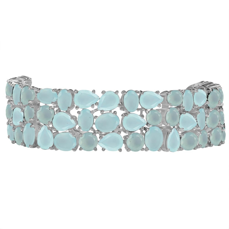 Blue Chalcedony Bracelet BLX-RDB-92-CUT.