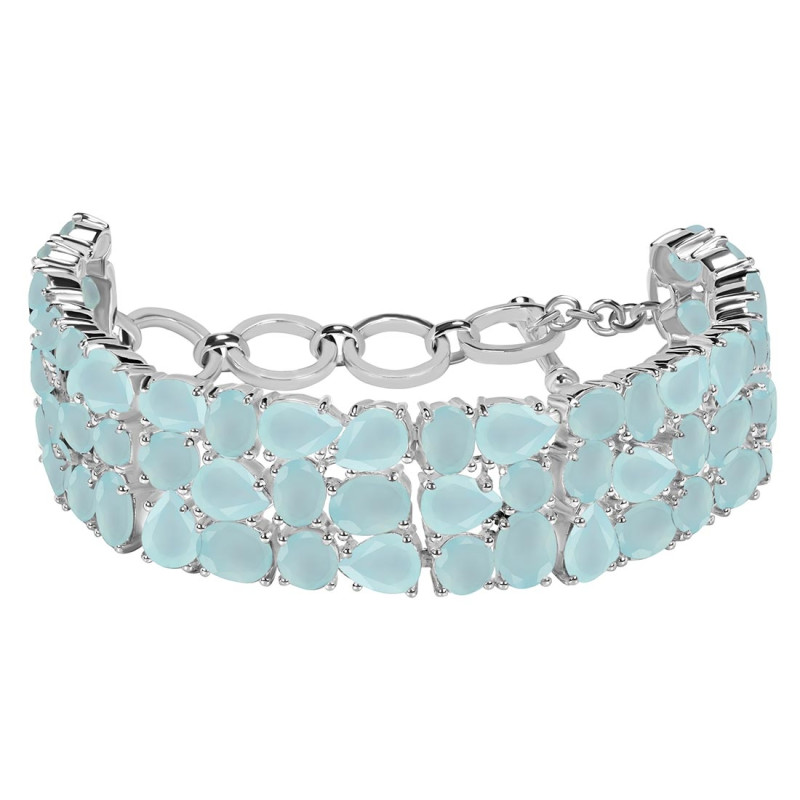 Blue Chalcedony Bracelet BLX-RDB-92-CUT.