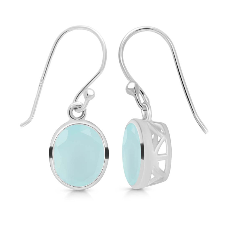 Blue Chalcedony Earring