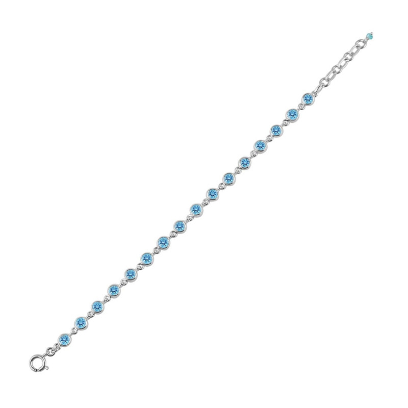 Blue Topaz Bracelet BTZ-RDB-118-CUT.