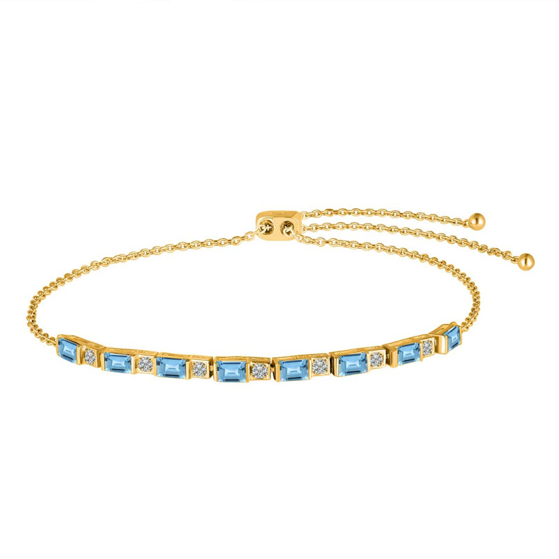 Blue Topaz Bracelet BTZ-RDB-130.