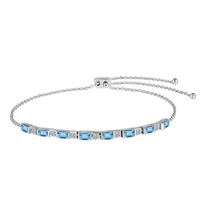 Blue Topaz Bracelet BTZ-RDB-130.