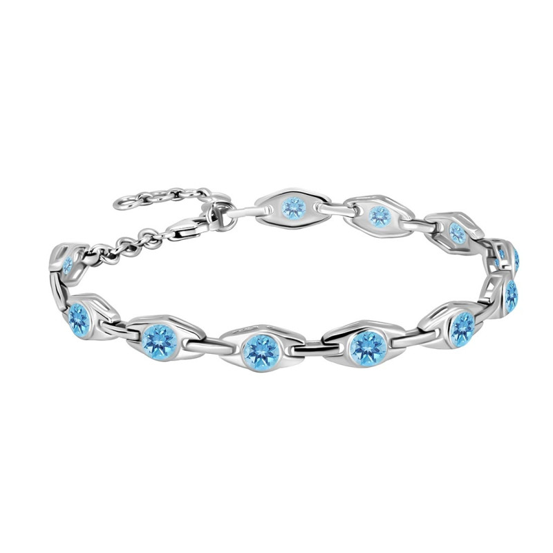 Blue Topaz Bracelet BTZ-RDB-2-A.