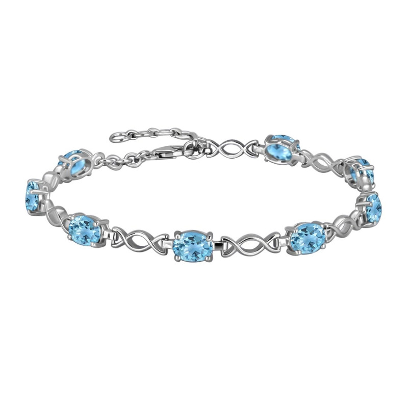 Blue Topaz Bracelet BTZ-RDB-3-A.