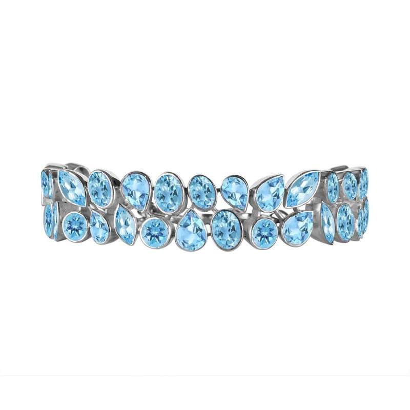 Blue Topaz Bracelet BTZ-RDB-91.