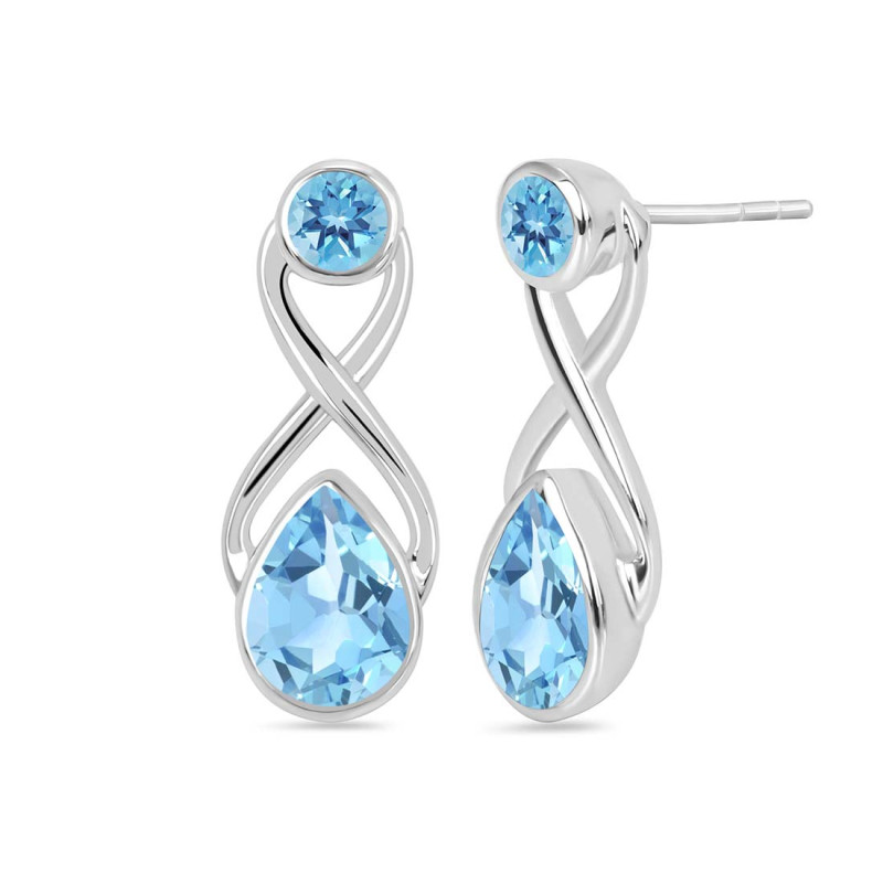 Blue Topaz Stud Earring