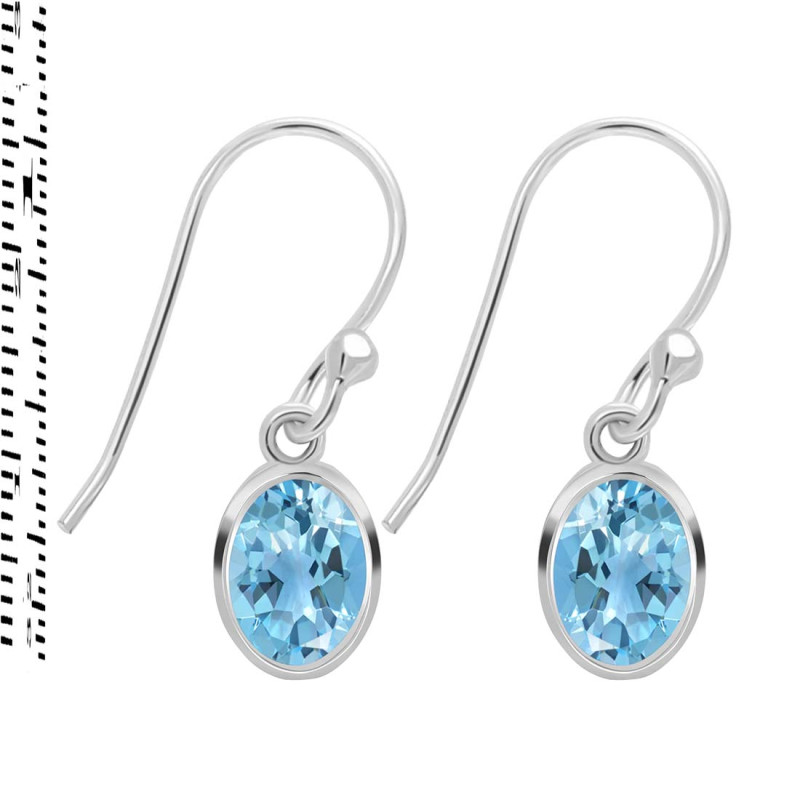 Blue Topaz Earring BTZ-RDE-1316.