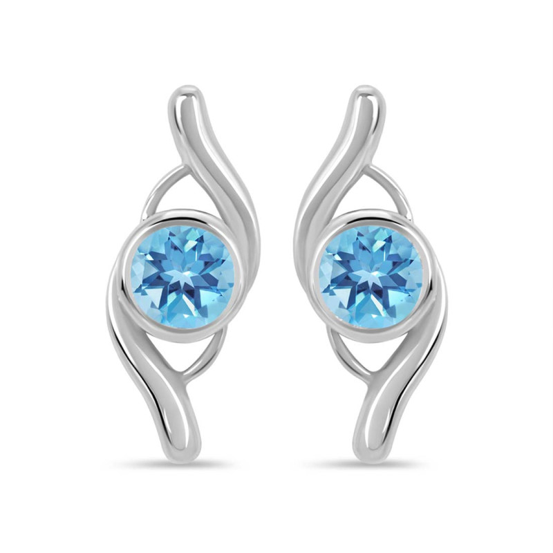 Blue Topaz Stud Earring BTZ-RDE-2.