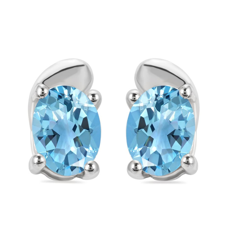 Blue Topaz Stud Earring BTZ-RDE-28.