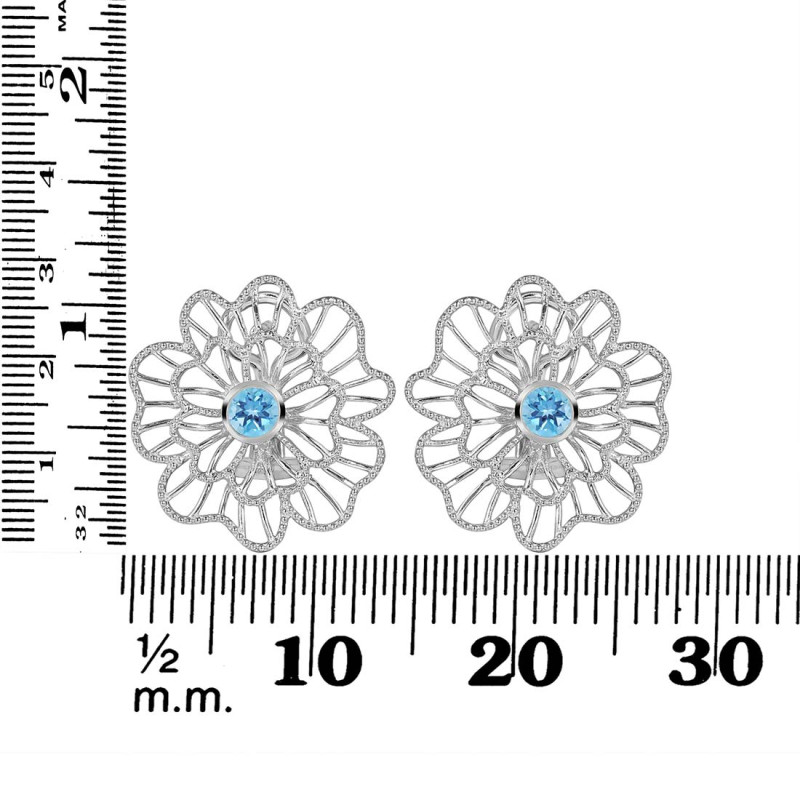 Blue Topaz Stud Earring BTZ-RDE-60.