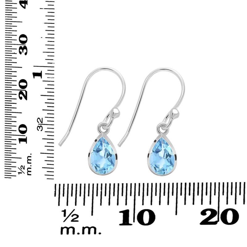 Blue Topaz Earring BTZ-RDE-679.