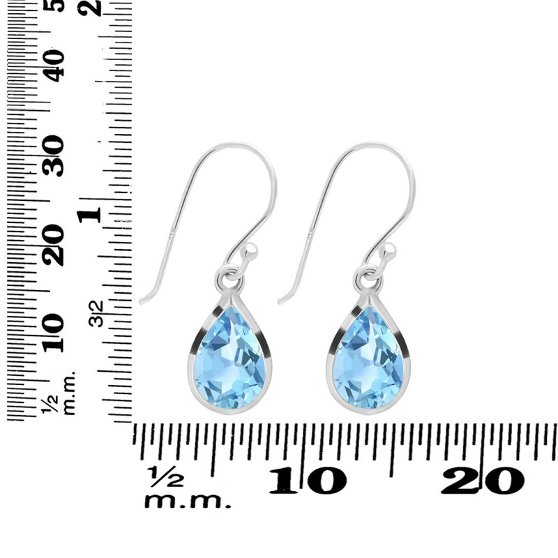 Blue Topaz Earring BTZ-RDE-707.